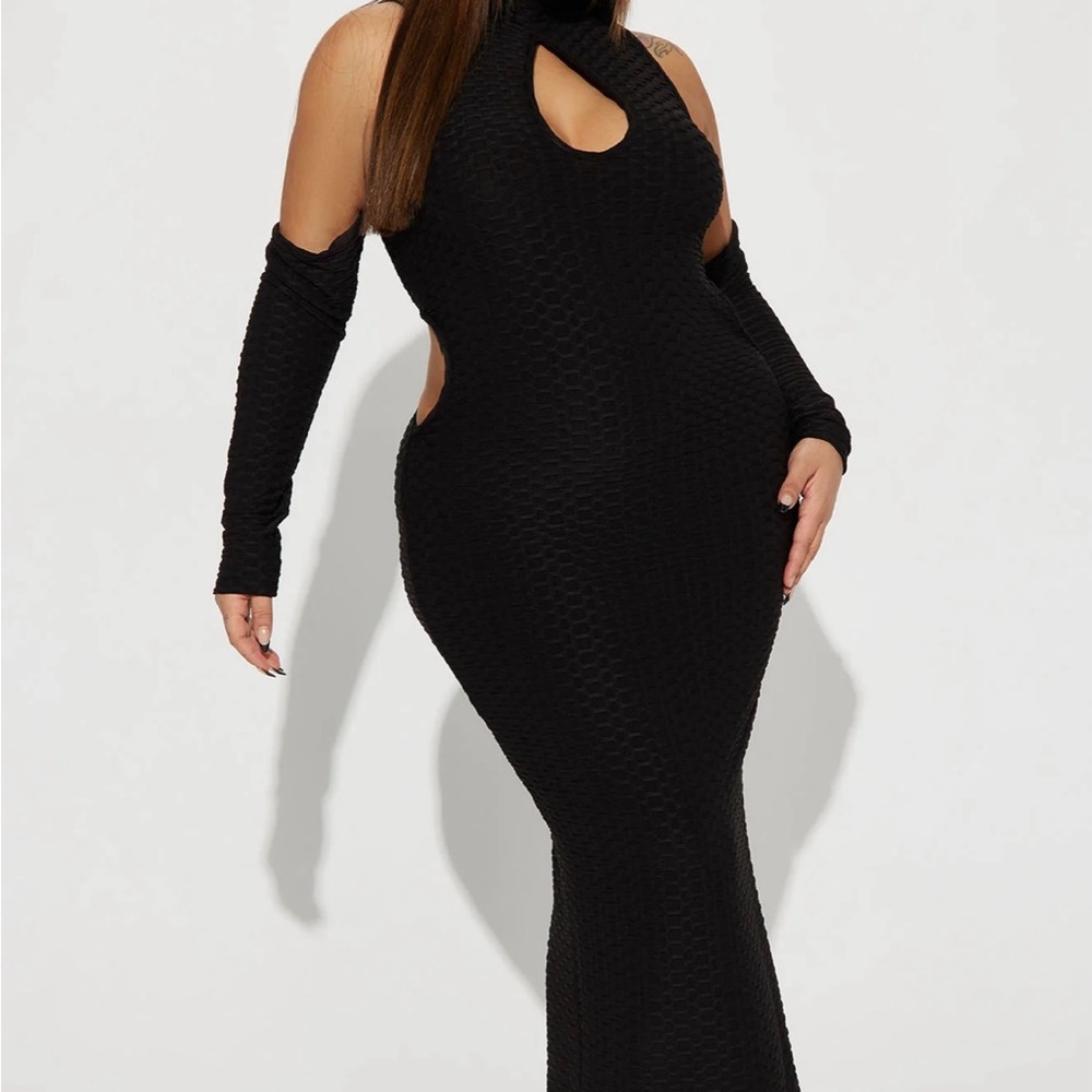 Textured maxi dress
